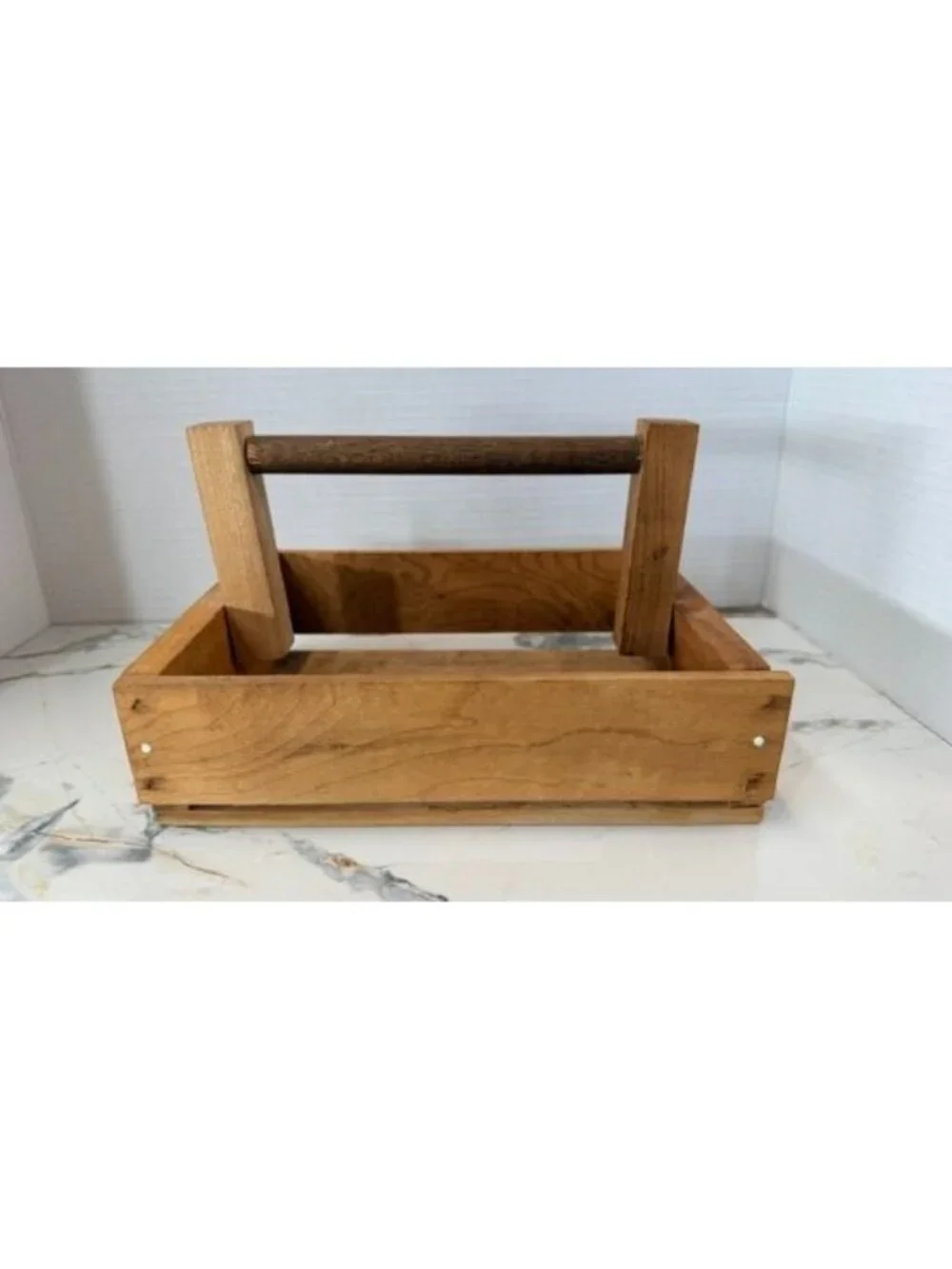 VTG House of Myrtlewood Oregon Handcrafted Wood Caddy Tote Tray